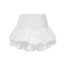 Louisa white floral pleated top & skirt matching set - Aura Muse