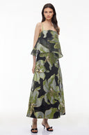 Louise Green Floral Print Tiered Maxi Dress - Aura Muse