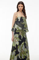 Louise Green Floral Print Tiered Maxi Dress - Aura Muse