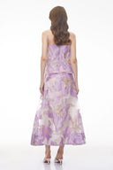 Louise Purple Floral Print Tiered Maxi Dress - Aura Muse