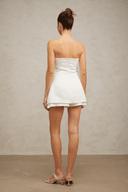 Luciana white floral - appliqué mini dress - Aura Muse