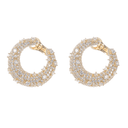 Luminous Gold Crystal Embellished Earrings - Aura Muse