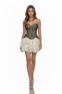Lyra Cream White Lace Top & Tiered Skirt Set - Aura Muse