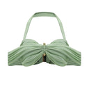 Maëlys Green Halterneck Bustier Top & Skirt Set - Aura Muse