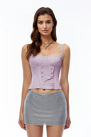 Marie Purple Sleeveless Top - Aura Muse