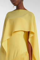Marisol Yellow Fringed Maxi Dress with Shawl Detail - Aura Muse