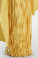 Marisol Yellow Fringed Maxi Dress with Shawl Detail - Aura Muse