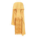 Marisol Yellow Fringed Maxi Dress with Shawl Detail - Aura Muse