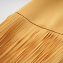 Marisol Yellow Fringed Maxi Dress with Shawl Detail - Aura Muse