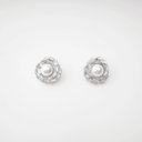 Marla crystal - embellished faux - pearl earrings - Aura Muse