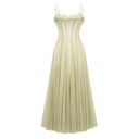 Mireille Ruffled Shirred Tulle Maxi Dress - Aura Muse