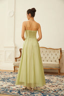 Mireille Ruffled Shirred Tulle Maxi Dress - Aura Muse