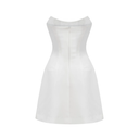 Mireille White Embellished Strapless Mini Dress - Aura Muse
