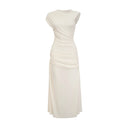 Nicole jersey - knit draped maxi dress - Aura Muse