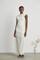 Nicole jersey - knit draped maxi dress - Aura Muse