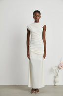 Nicole jersey - knit draped maxi dress - Aura Muse