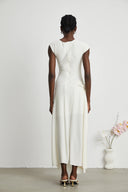 Nicole jersey - knit draped maxi dress - Aura Muse