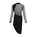 Odette semi - sheer Ruched Midi Dress - Aura Muse