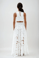 Ottilie Sleeveless Flower Cutout Skirt Set - Aura Muse