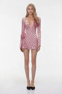 Perla Pink Polka Dot Mini Dress - Aura Muse