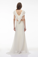 Perrin Ivory Chiffon Ruffled Top & Skirt Set - Aura Muse