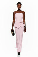 Pink Asymmetrical Mermaid Maxi Dress - Aura Muse