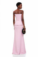 Pink Asymmetrical Mermaid Maxi Dress - Aura Muse
