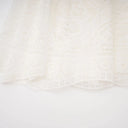 Placidia White Jacquard Floral-lace Pleated Midi Dress - Aura Muse