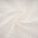 Placidia White Jacquard Floral-lace Pleated Midi Dress - Aura Muse