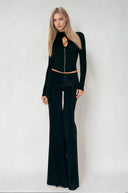 Queralt Dobromila Long Sleeve Bodycon Hook Pants Set - Aura Muse