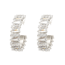 Quinn crystal - embellished hoop earrings - Aura Muse