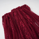 Ramona Ruby Red Floral Lace Maxi Gown - Aura Muse