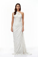 Ramona White Floral Lace Maxi Gown - Aura Muse