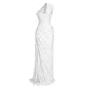 Ramona White Floral Lace Maxi Gown - Aura Muse