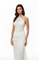 Ramona White Floral Lace Maxi Gown - Aura Muse