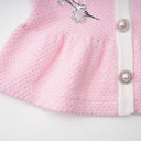 Rauðdís Pink Sequined Knit Cardigan & Skirt Set - Aura Muse
