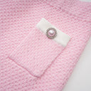 Rauðdís Pink Sequined Knit Cardigan & Skirt Set - Aura Muse