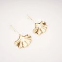 Reese gold ginkgo drop earrings - Aura Muse