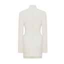 Renée White Barrel Design Jacket & Skirt Set - Aura Muse