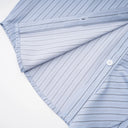 Rory Blue 3D Petal Pinstriped Shirt - Aura Muse
