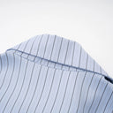 Rory Blue 3D Petal Pinstriped Shirt - Aura Muse