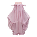Roslyn Pink Glossy Bubble Hem Mini Dress - Aura Muse