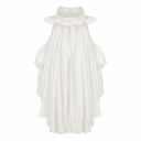 Roslyn White Glossy Bubble Hem Mini Dress - Aura Muse