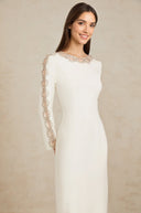 Rowan White Crystal Embellished Maxi Gown - Aura Muse