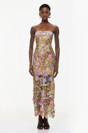 Ségolène Nude Floral Embroidered Maxi Dress - Aura Muse