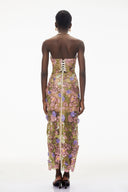Ségolène Nude Floral Embroidered Maxi Dress - Aura Muse