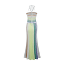 Serafina Metallic Knit Backless Maxi Dress - Aura Muse