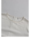 Serena White Pearl Embellished Cape Sleeve Maxi Gown - Aura Muse