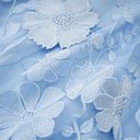 Sézane Blue Floral - Appliqué Midi Dress - Aura Muse
