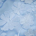 Sézane Blue Floral - Appliqué Midi Dress - Aura Muse